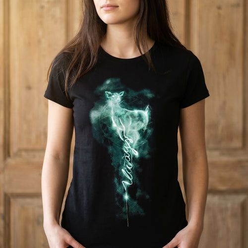 Produktbild Snape Patronus Always T-Shirt Damen schwarz - Harry Potter
