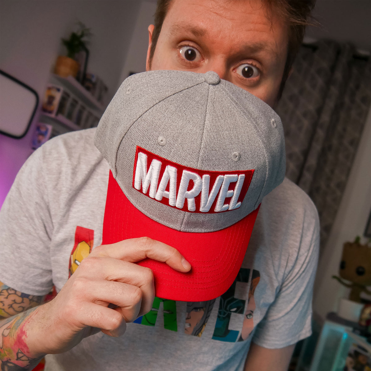 Produktbild Marvel - Logo Basecap grau-rot