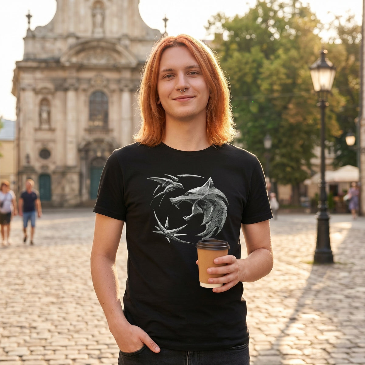 Produktbild Witcher - Wolf Emblem T-Shirt schwarz