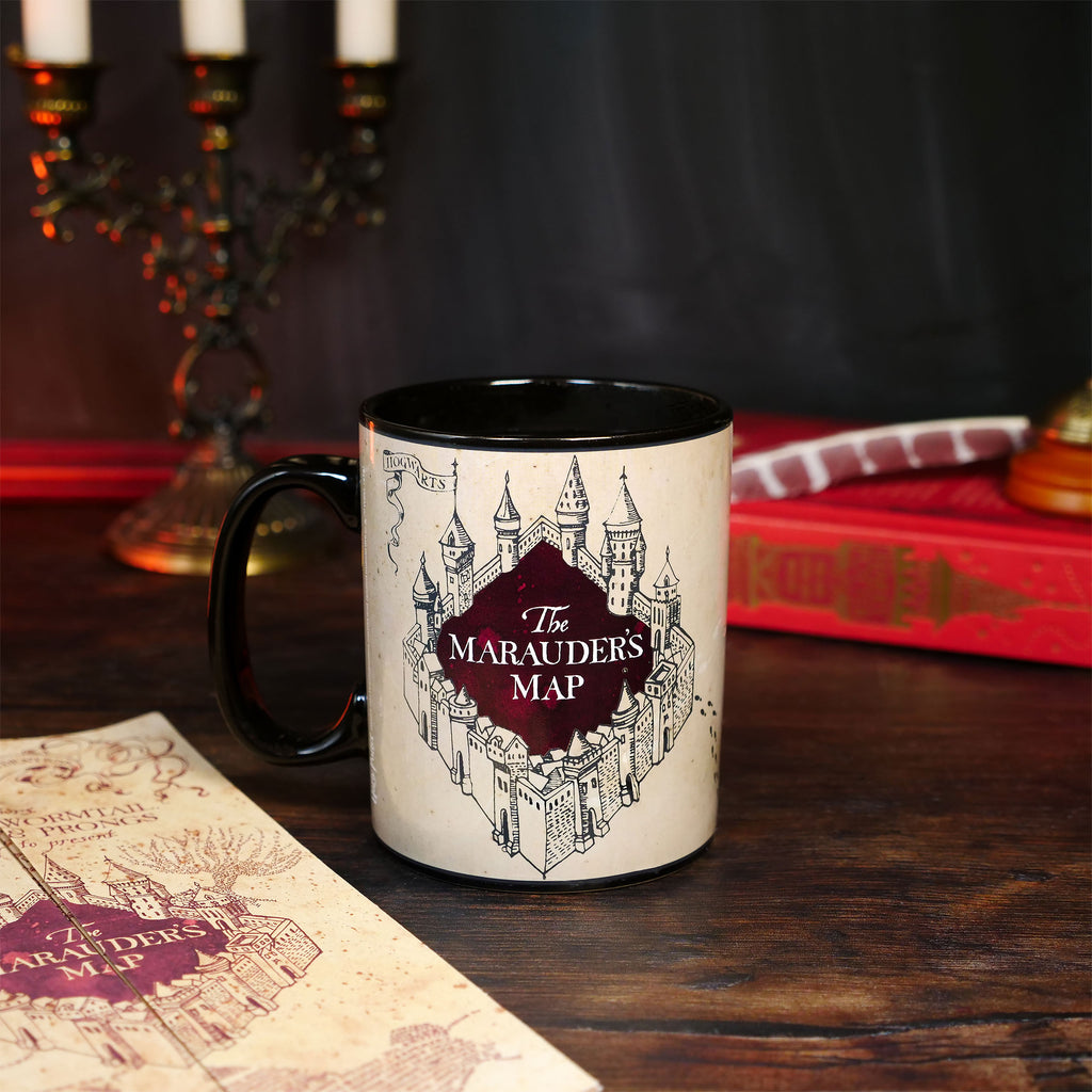 Produktbild Harry Potter - Karte des Rumtreibers Thermoeffekt Tasse schwarz