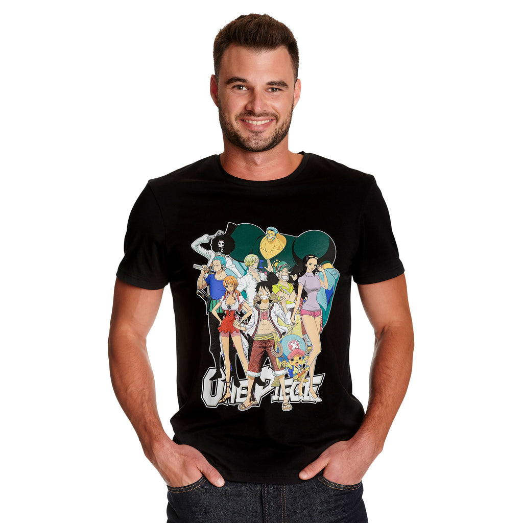 One Piece - Ruffy mit Strohhutbande T-Shirt schwarz
