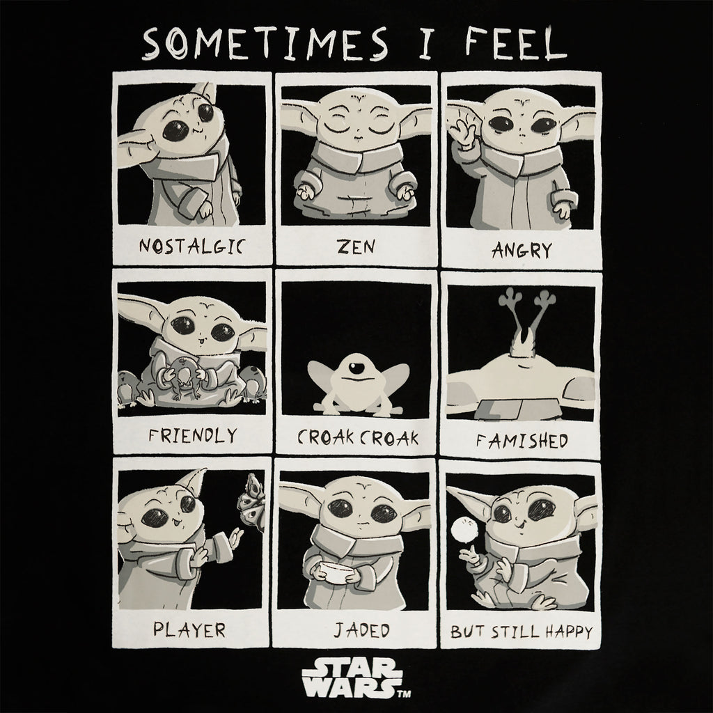 Produktbild Grogu Emotions T-Shirt Damen schwarz - Star Wars The Mandalorian