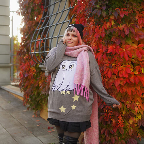 Produktbild Harry Potter - Hedwig Oversize Sweater grau