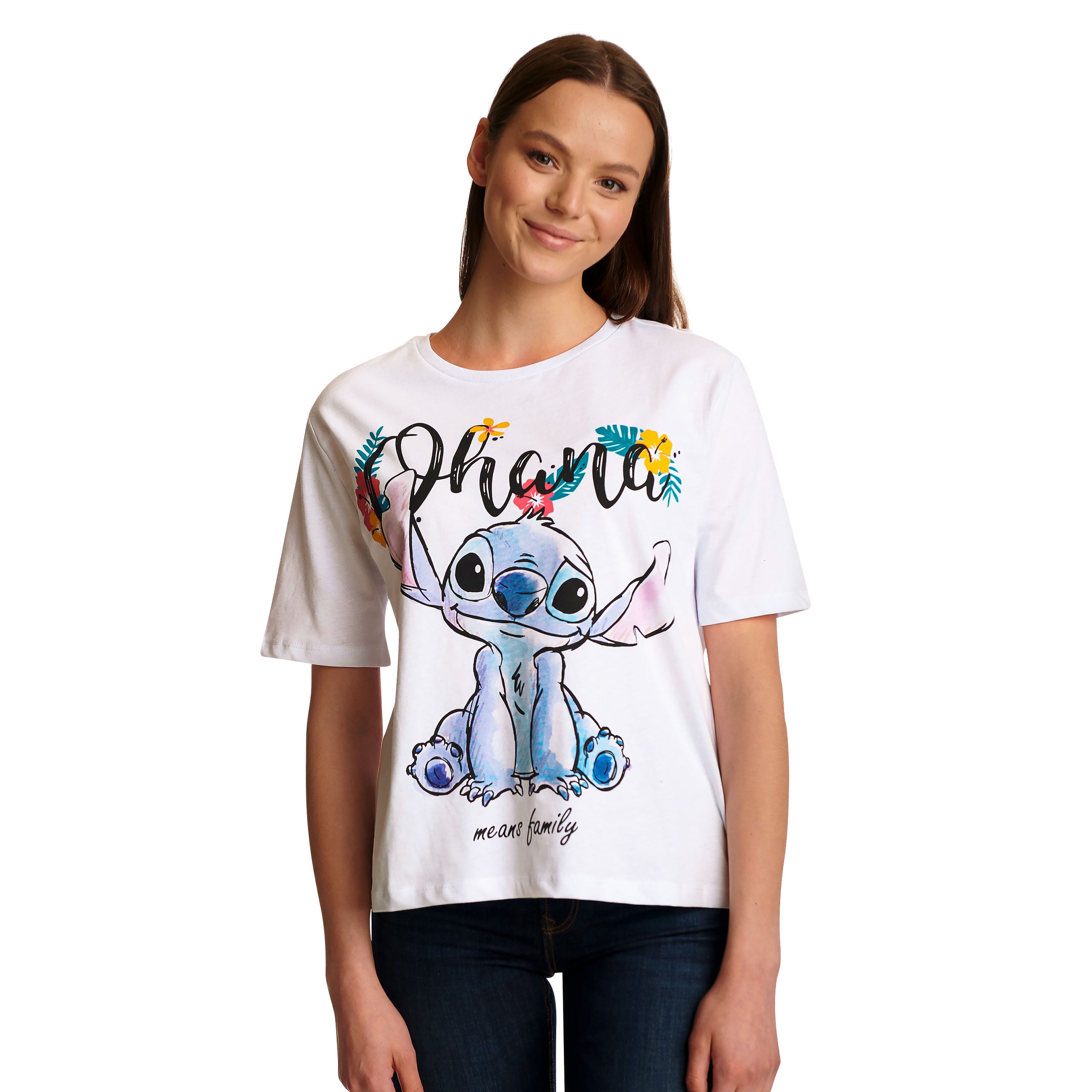 Produktbild Lilo & Stitch - Ohana T-Shirt Damen weiß