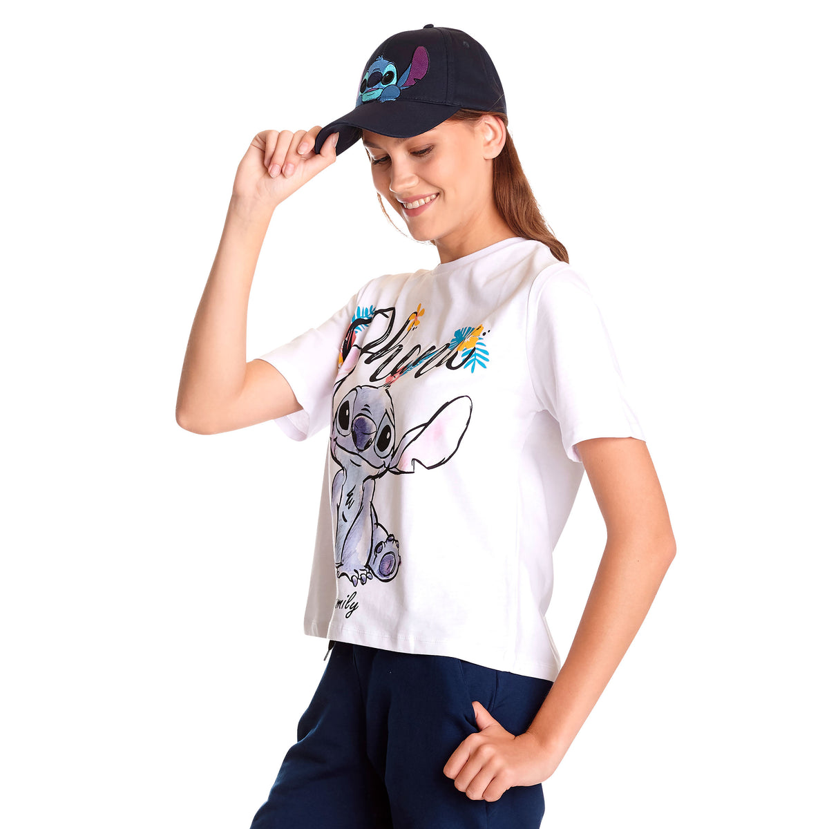 Produktbild Lilo & Stitch - Ohana T-Shirt Damen weiß