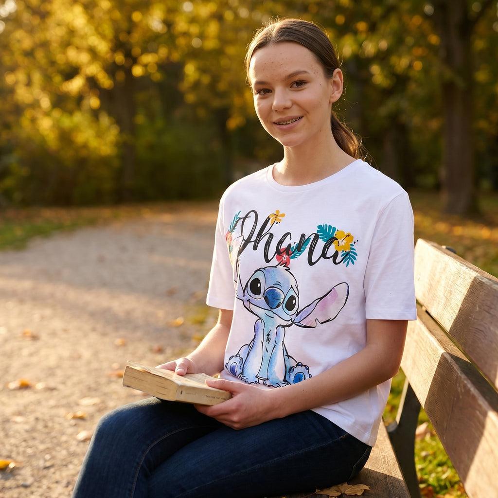 Produktbild Lilo & Stitch - Ohana T-Shirt Damen weiß