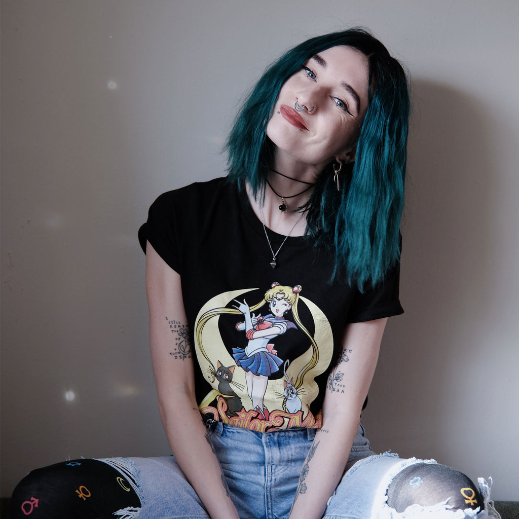 Sailor Moon - Pose T-Shirt Damen schwarz