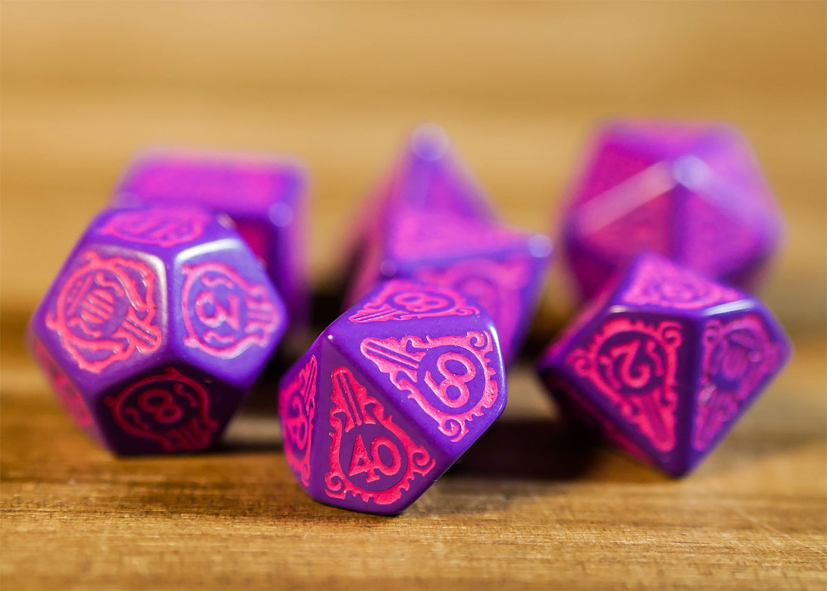 Produktbild Witcher - Dandelion Conqueror of Hearts RPG Würfel Set 7tlg mit Sammlermünze