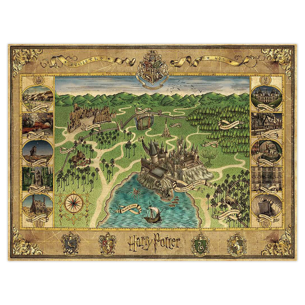 Produktbild Harry Potter - Hogwarts Karte Puzzle 1500 Teile