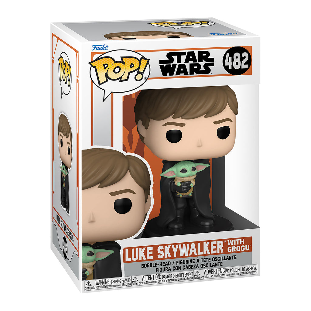 Produktbild Luke Skywalker mit Grogu Funko Pop Wackelkopf-Figur - Star Wars The Mandalorian
