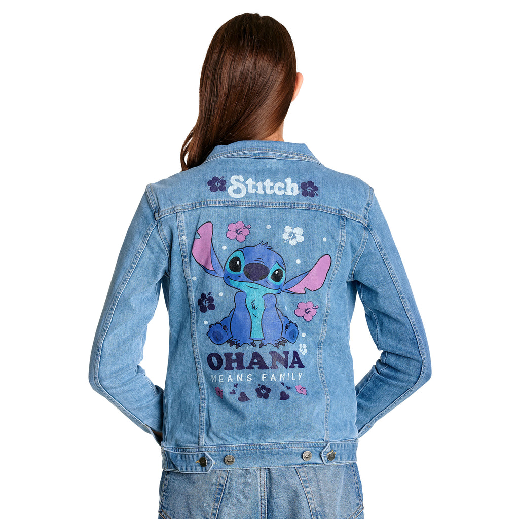 Produktbild Lilo & Stitch - Flowers Jeansjacke Damen blau