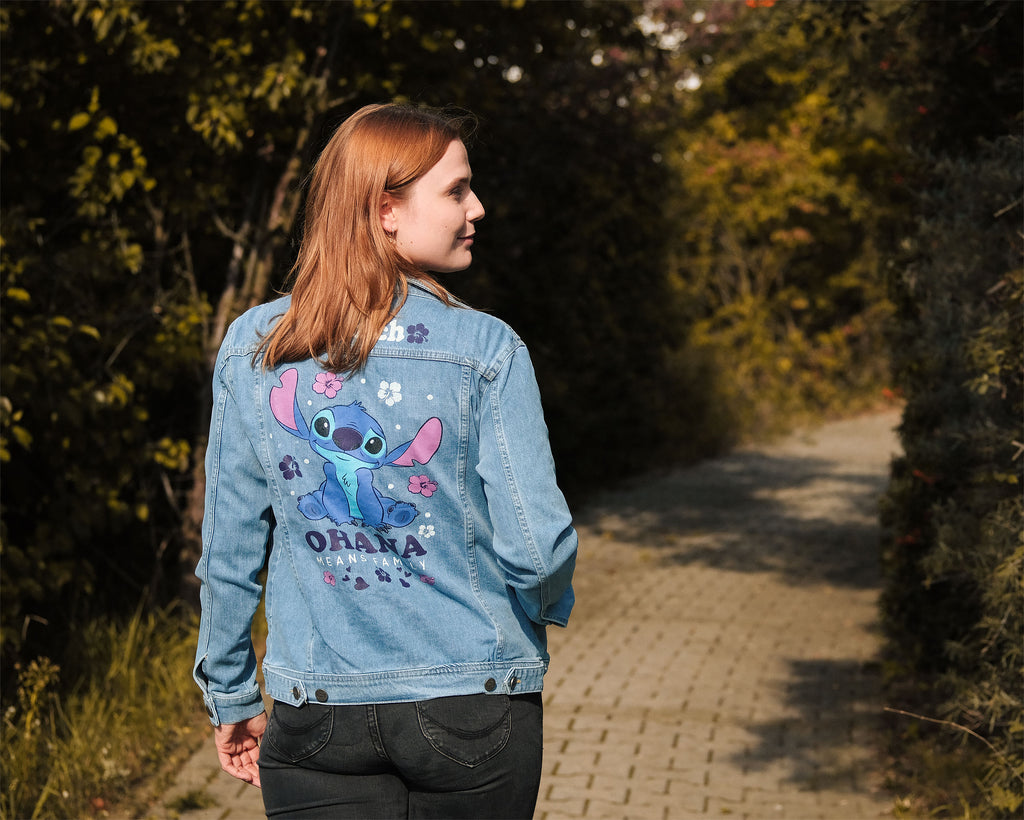 Produktbild Lilo & Stitch - Flowers Jeansjacke Damen blau