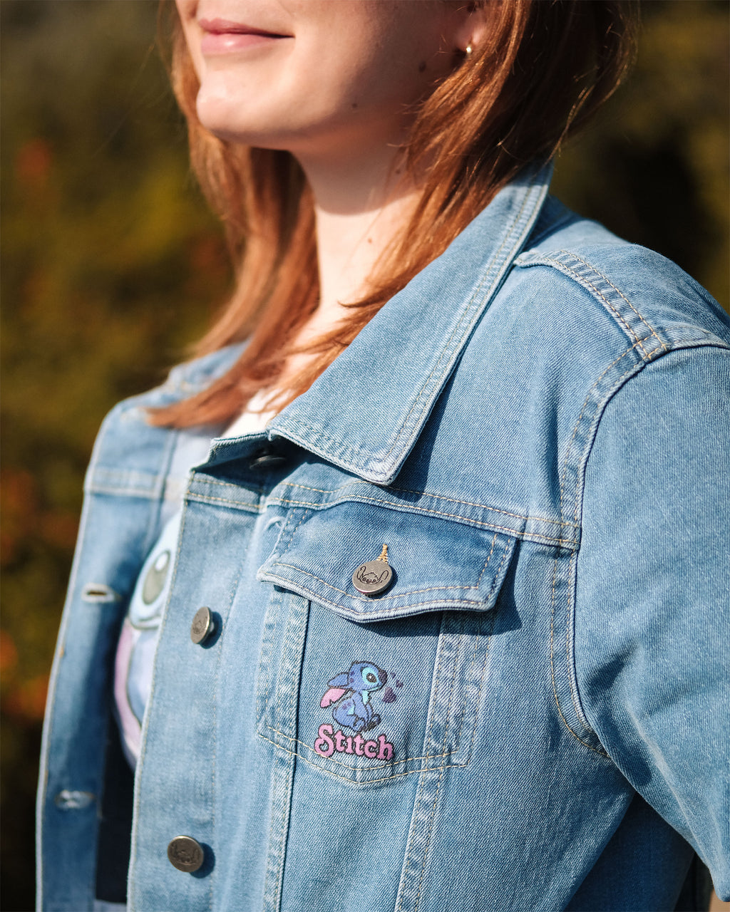 Produktbild Lilo & Stitch - Flowers Jeansjacke Damen blau