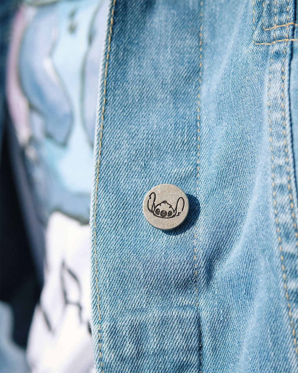 Produktbild Lilo & Stitch - Flowers Jeansjacke Damen blau