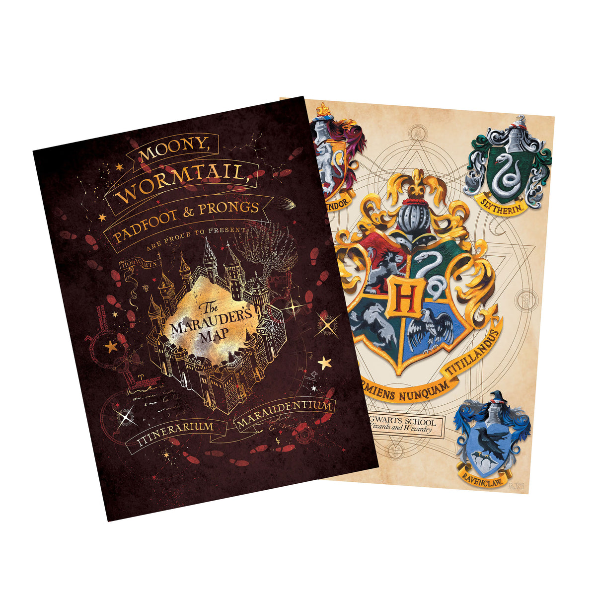 Product image Harry Potter - Hogwarts Crest & Marauder's Map Poster 2-set
