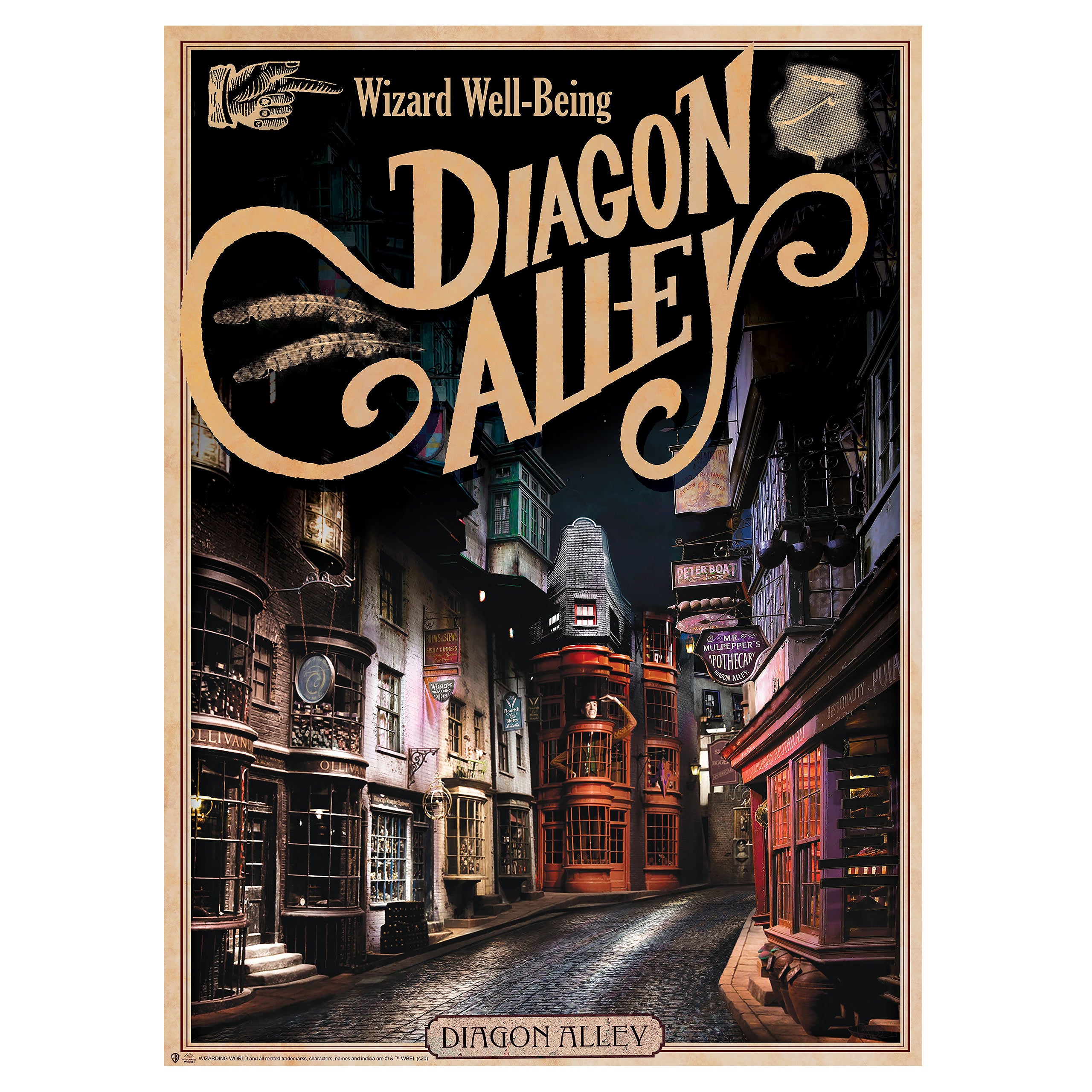 Produktbild Harry Potter - Hogwarts Schloss & Winkelgasse Poster 2er Set