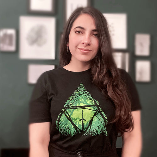 Produktbild Masterschwert im Wald T-Shirt für Zelda Fans schwarz