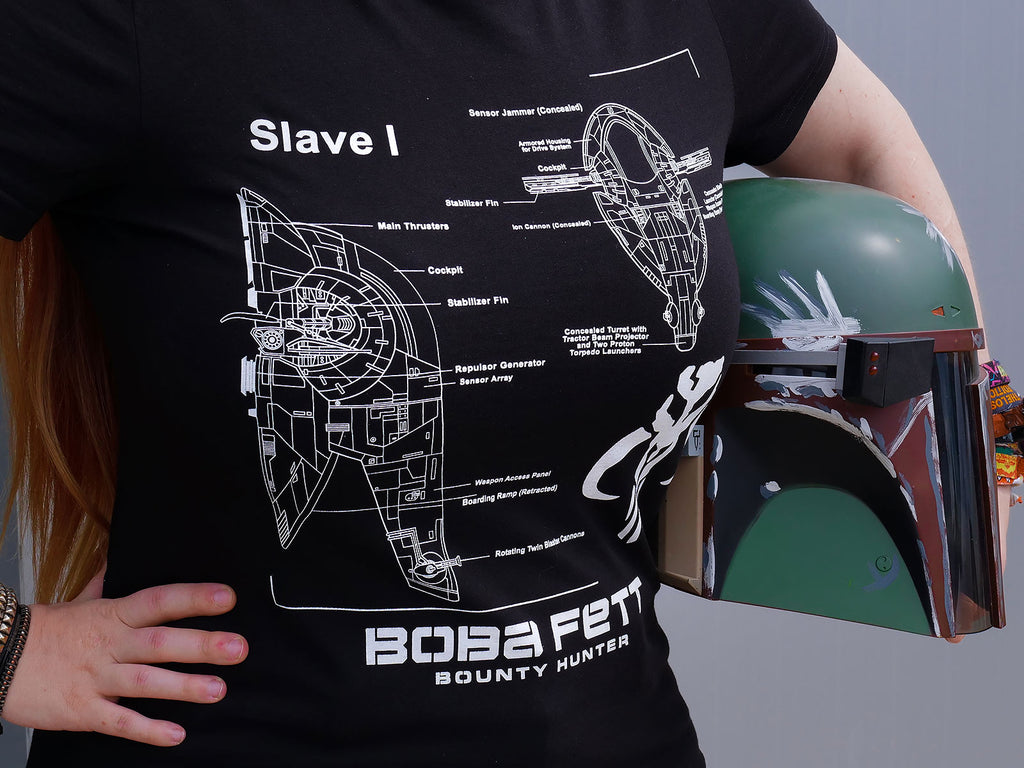 Produktbild Star Wars - Boba Fett Slave I Sketch T-Shirt schwarz