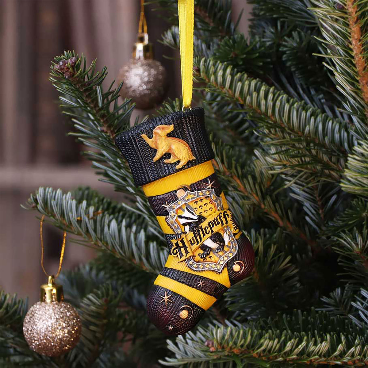 Produktbild Harry Potter - Hufflepuff Strumpf Weihnachtsbaum-Schmuck
