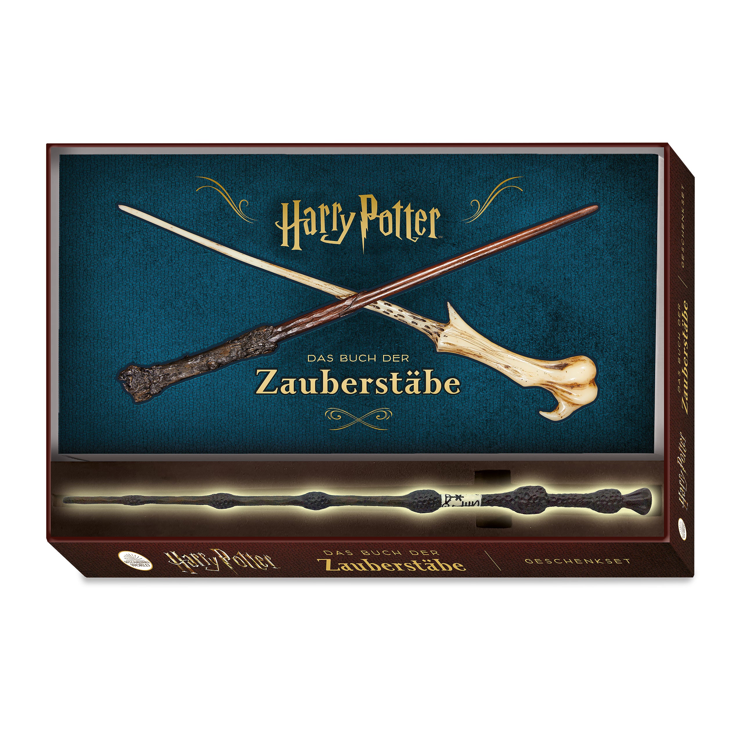 Produktbild Harry Potter - Das Buch der Zauberstäbe Geschenkbox mit Buch und Zauberstab