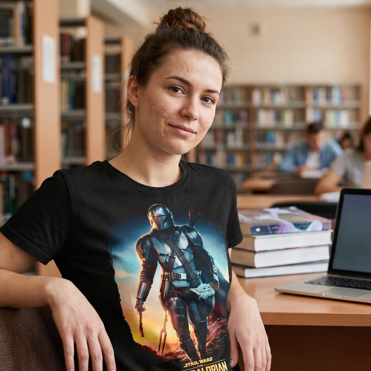 Produktbild Through The Galaxy T-Shirt schwarz - Star Wars Mandalorian