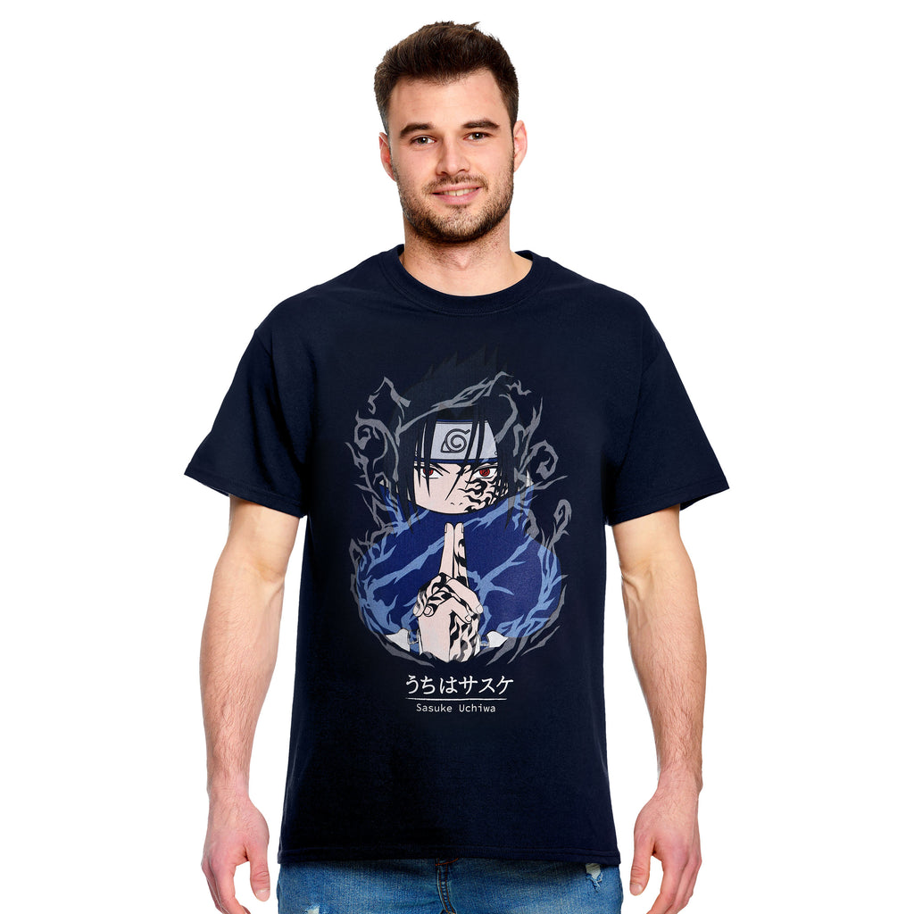 Naruto - Sasuke Uchiha T-Shirt blau