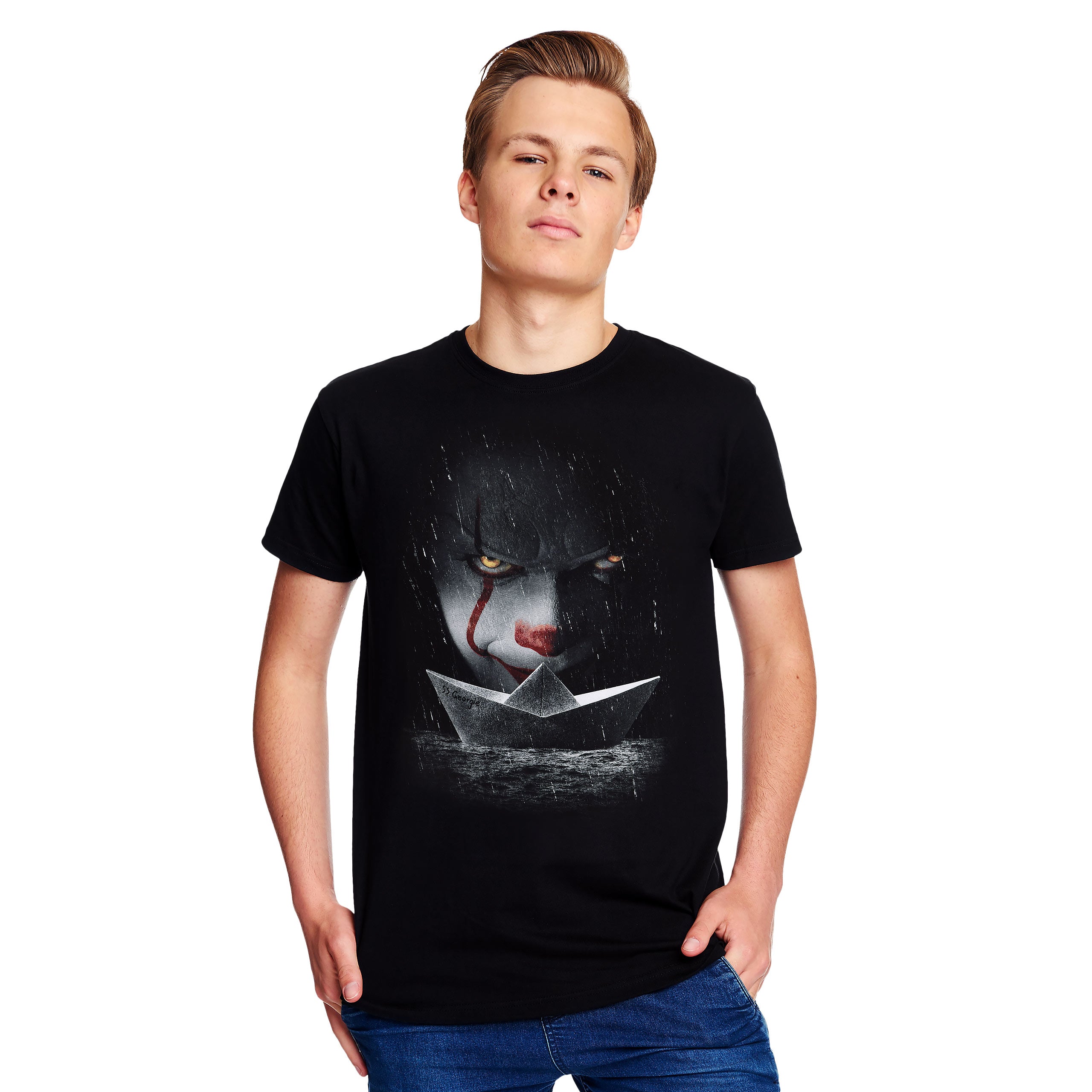 Produktbild Stephen Kings ES - Pennywise Papierboot T-Shirt schwarz