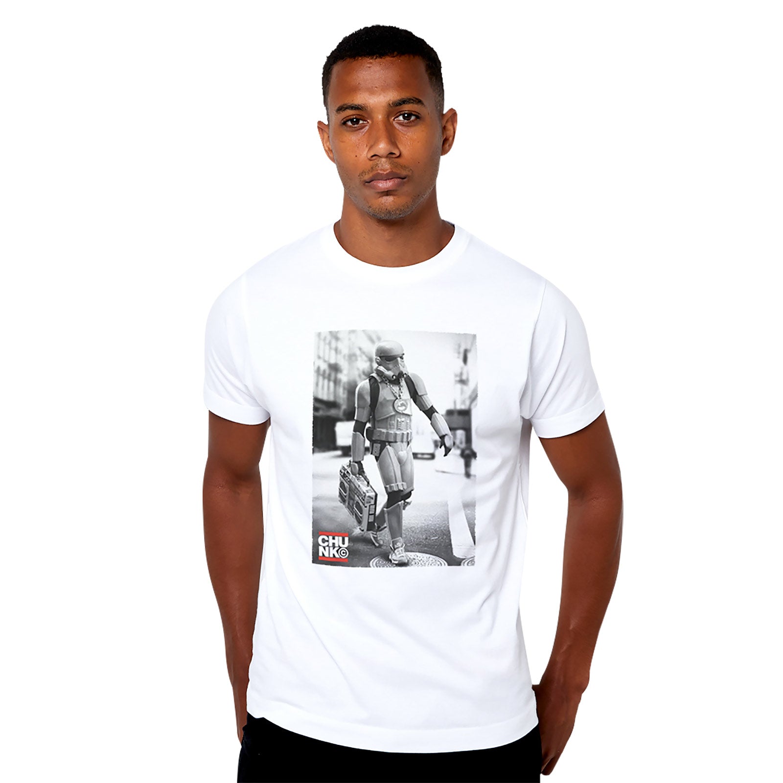 Produktbild Boombox Trooper T-Shirt für Star Wars Fans weiß