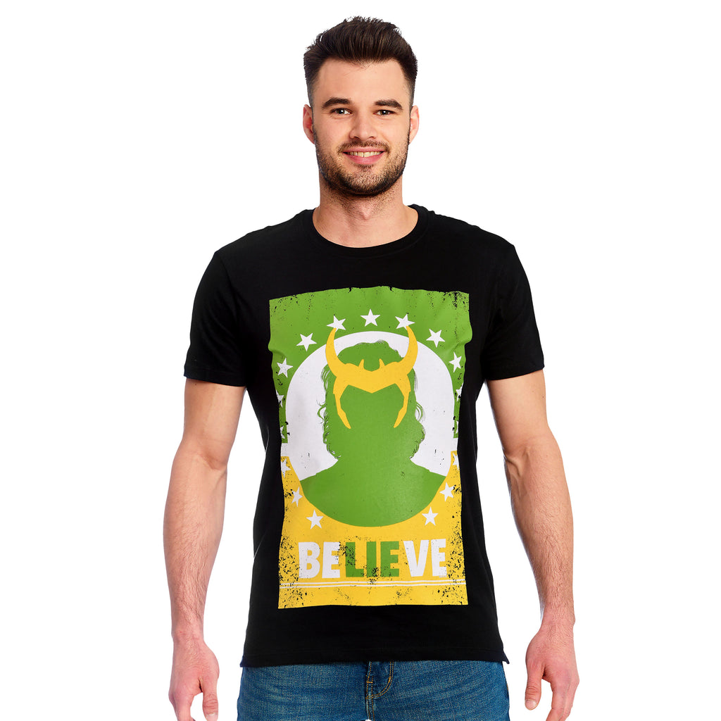 Produktbild Loki - Believe Lie Poster T-Shirt schwarz