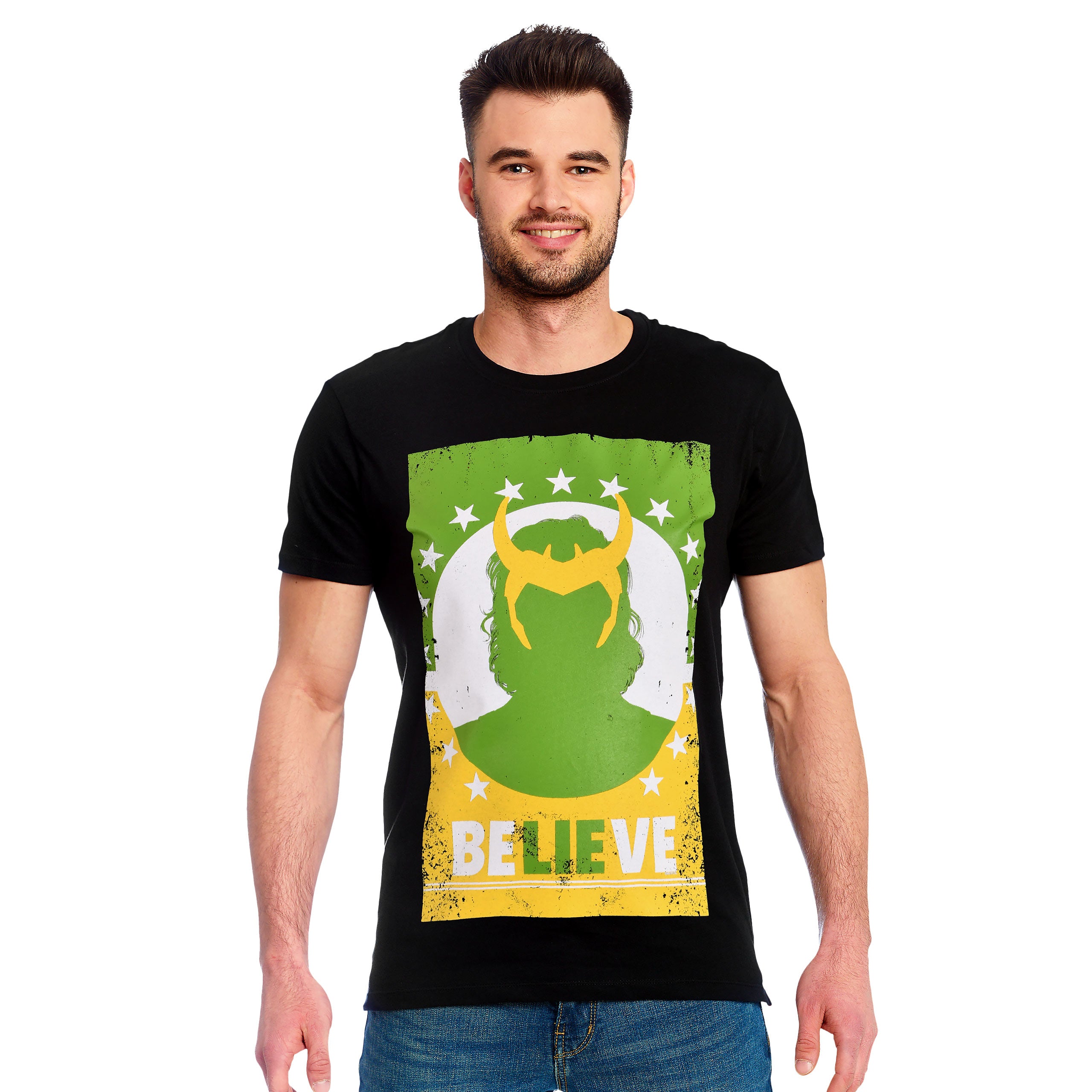 Produktbild Loki - Believe Lie Poster T-Shirt schwarz
