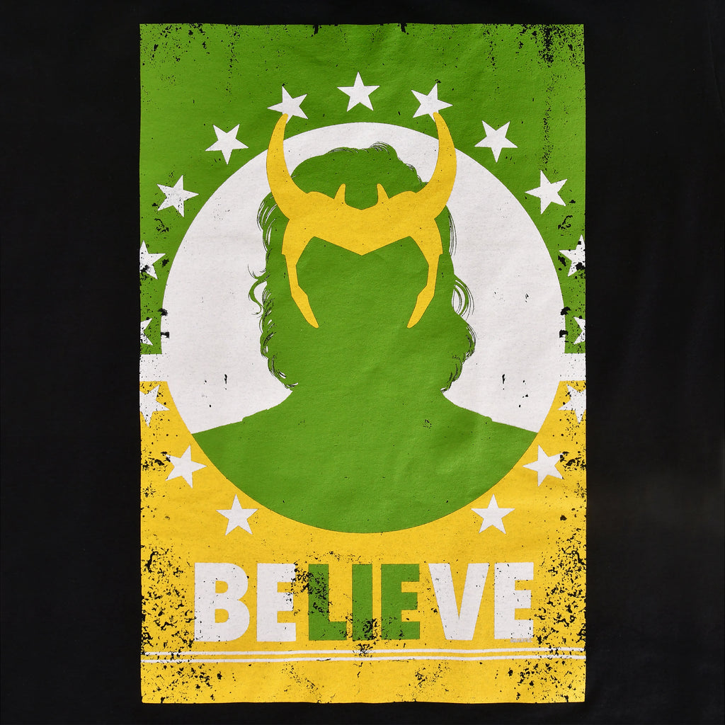 Produktbild Loki - Believe Lie Poster T-Shirt schwarz