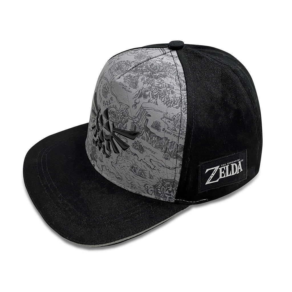 Zelda - Karte von Hyrule Snapback Cap schwarz