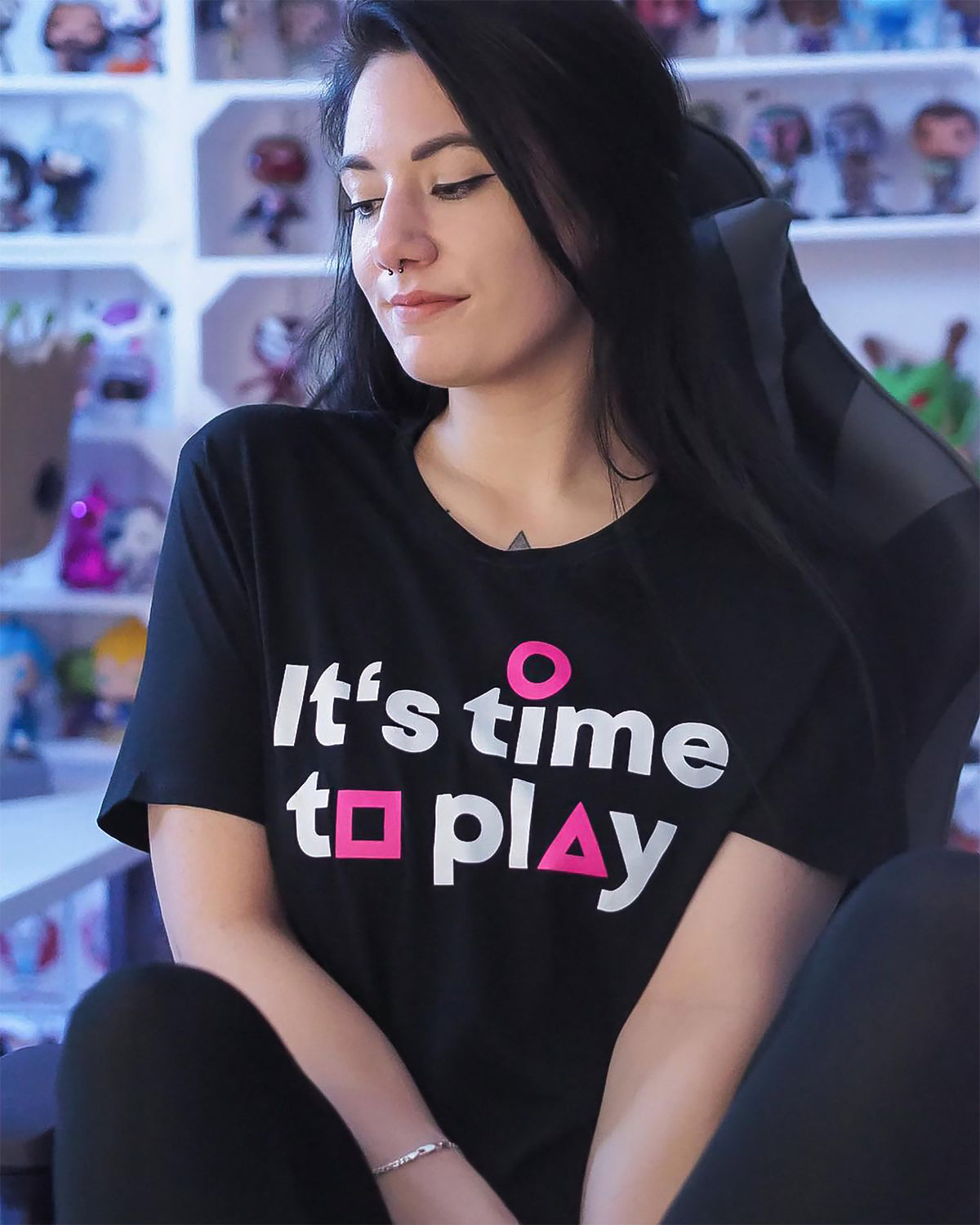 Produktbild It’s Time to Play T-Shirt für Squid Game Fans schwarz