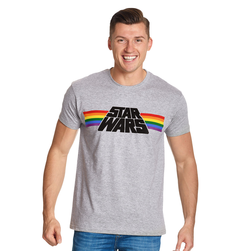 Produktbild Star Wars - Classic Rainbow Logo Pride T-Shirt grau