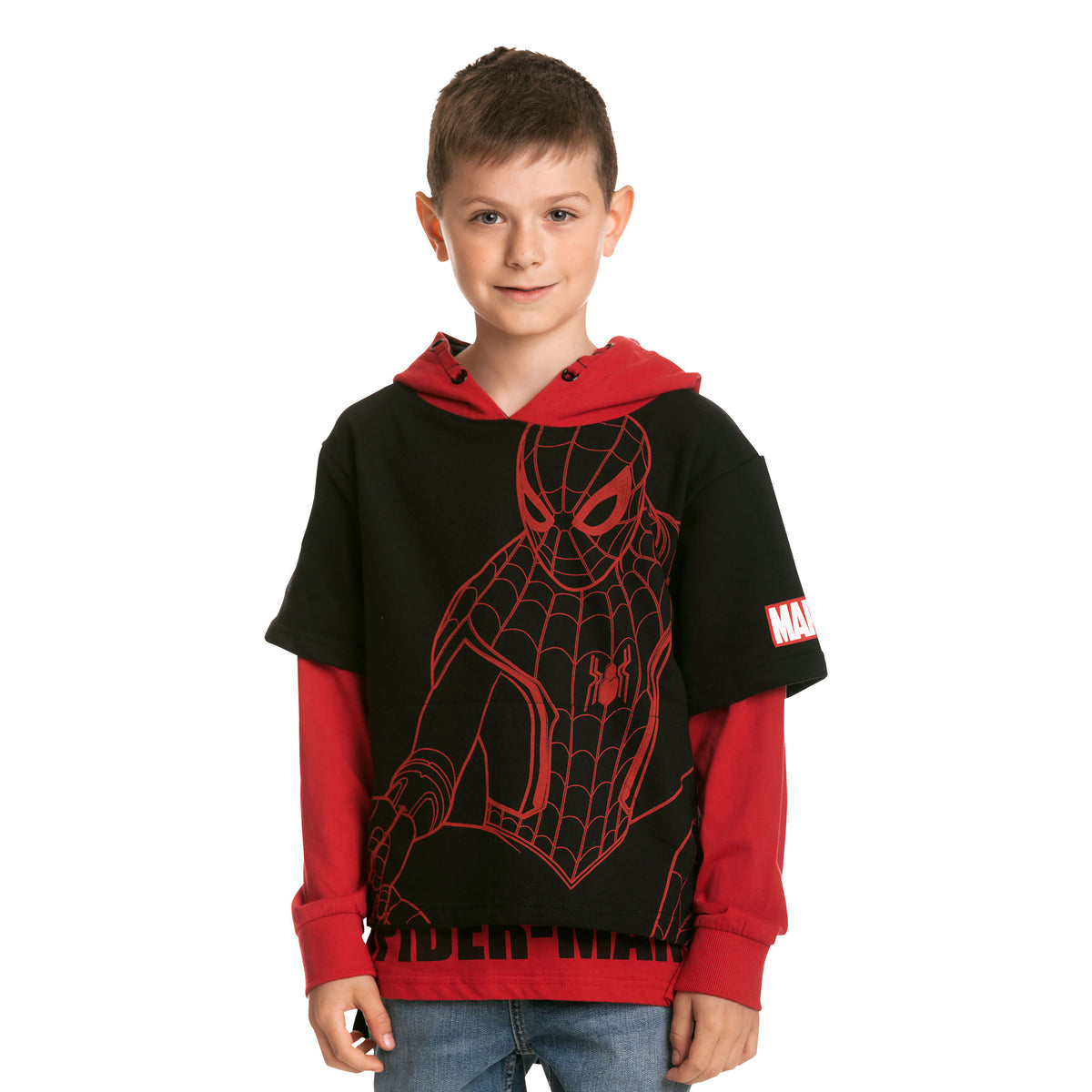 Produktbild Spider-Man Hoodie Kinder schwarz-rot