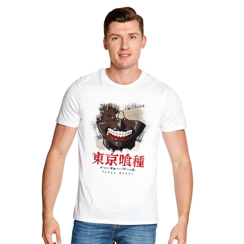 Tokyo Ghoul - Scraped Mask T-Shirt weiß