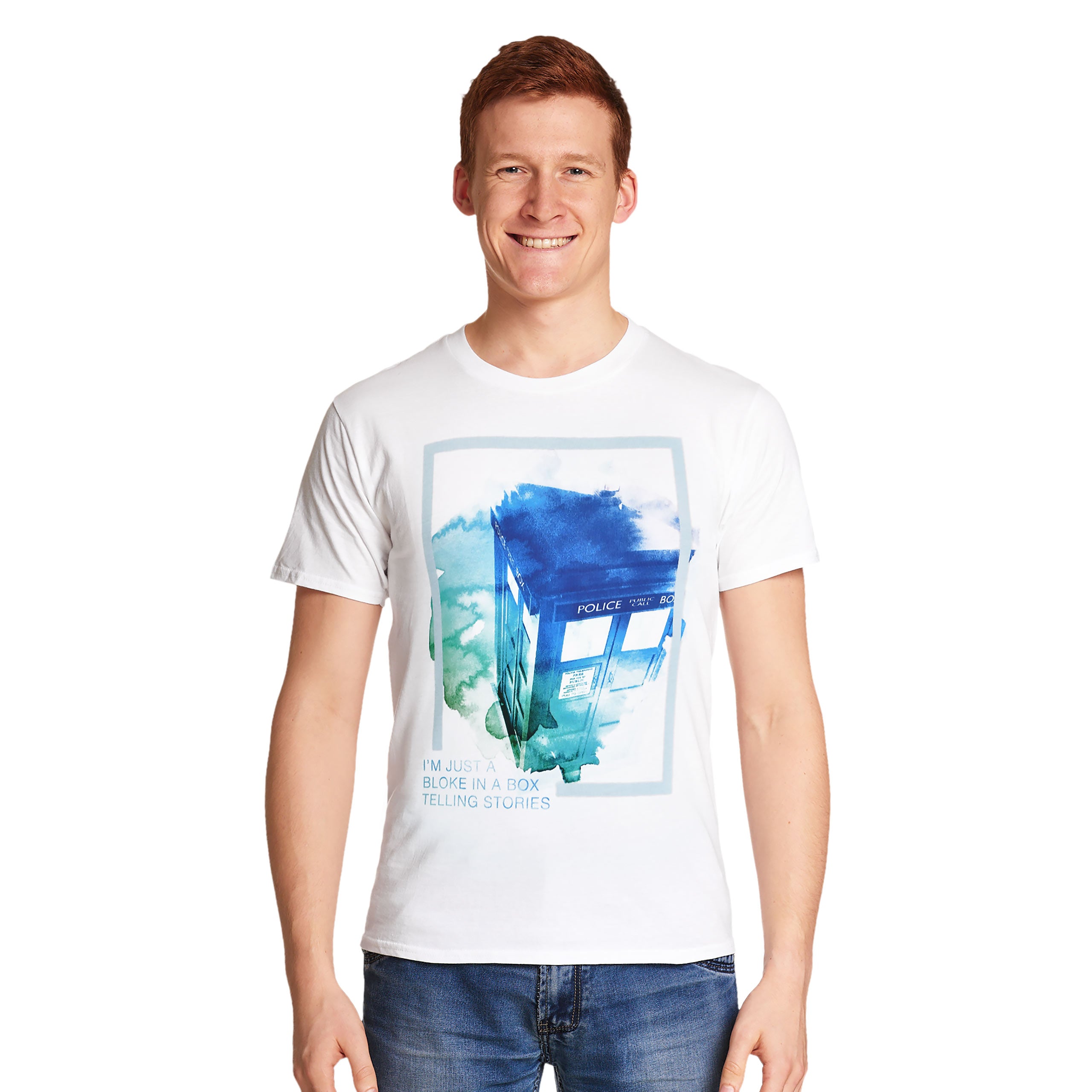 Produktbild Dr. Who - Aquarell Tardis T-Shirt weiß
