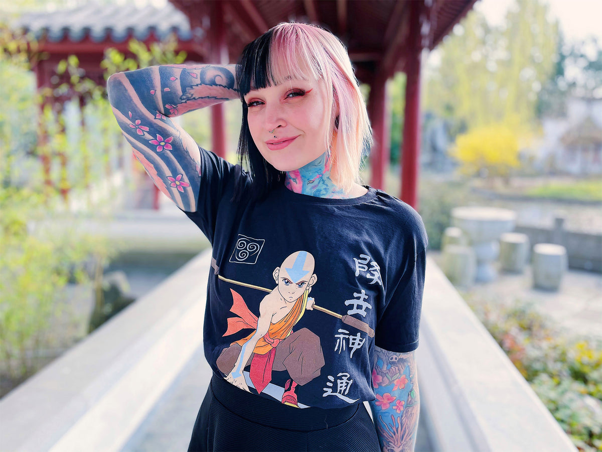 Produktbild Avatar Der Herr der Elemente - Aang Ready For Battle T-Shirt schwarz