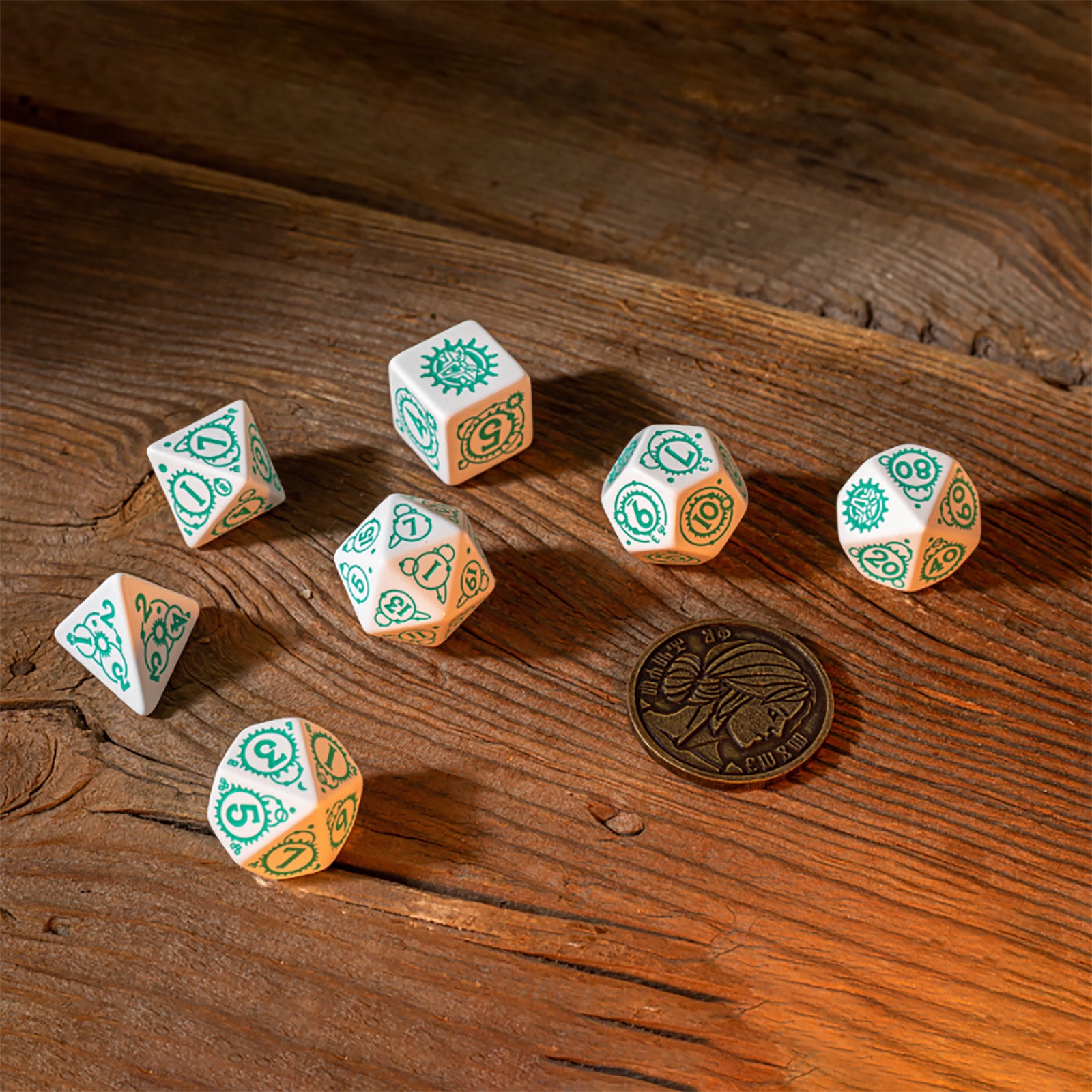 Produktbild Witcher - Ciri RPG Würfel Set 7tlg mit Sammlermünze