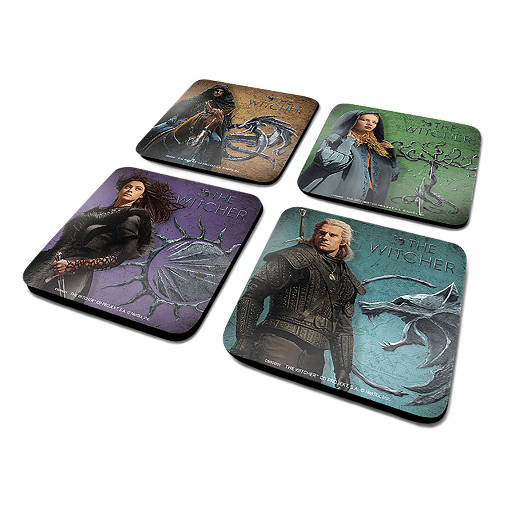 Produktbild Witcher - Legendary Untersetzer 4er Set