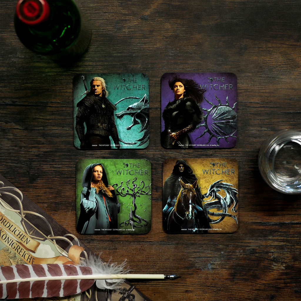 Produktbild Witcher - Legendary Untersetzer 4er Set