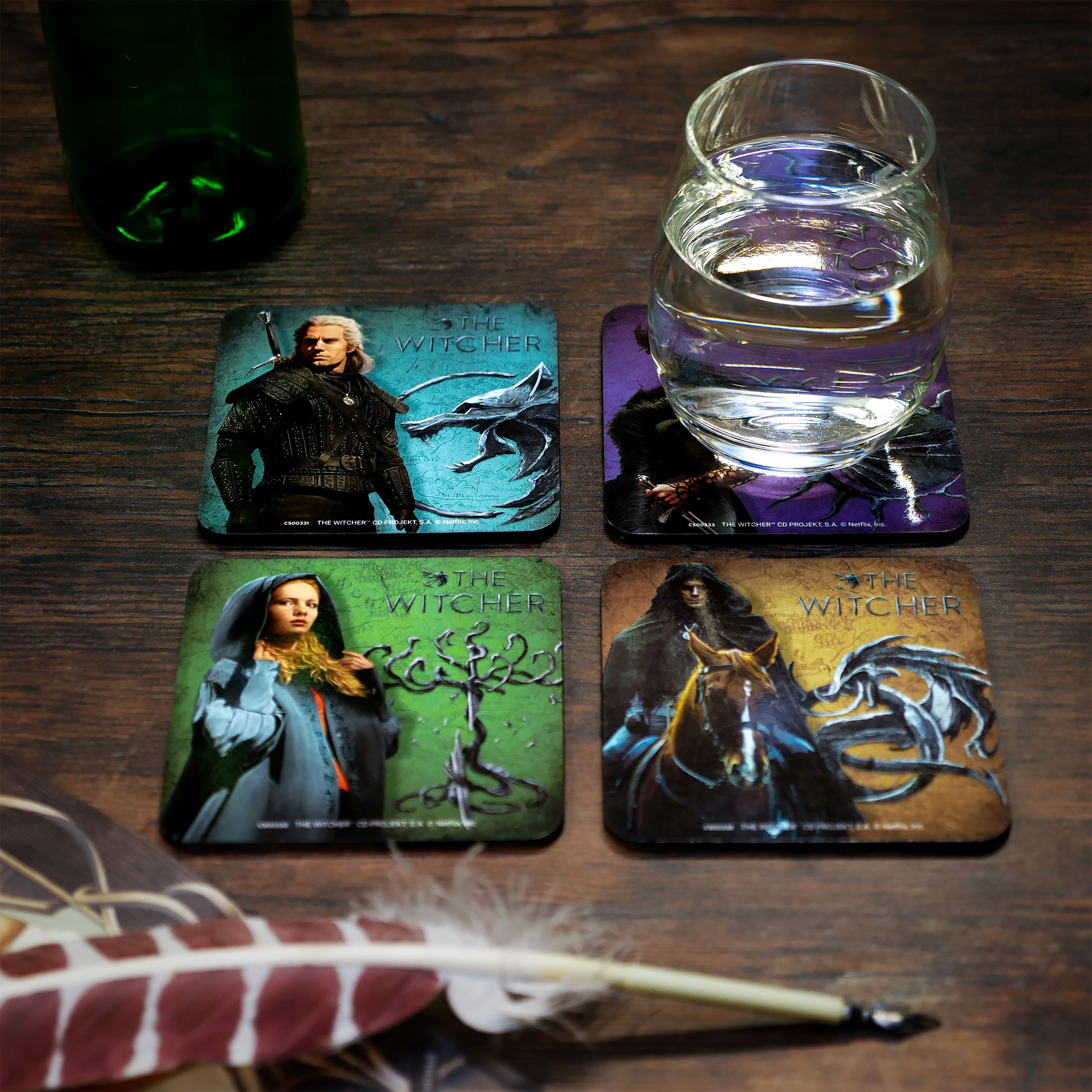 Produktbild Witcher - Legendary Untersetzer 4er Set