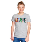Produktbild Marvel - Logo Comic Heroes T-Shirt grau