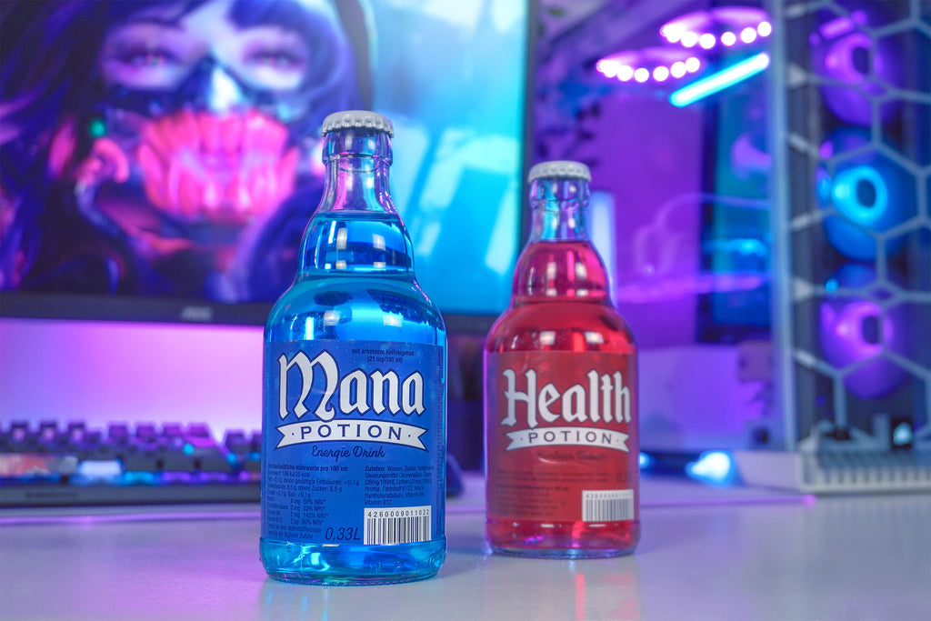 Produktbild Health Potion Flasche Himbeer Brause - 6er Pack