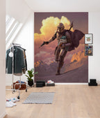 Produktbild Mando mit Grogu Fototapete - Star Wars The Mandalorian