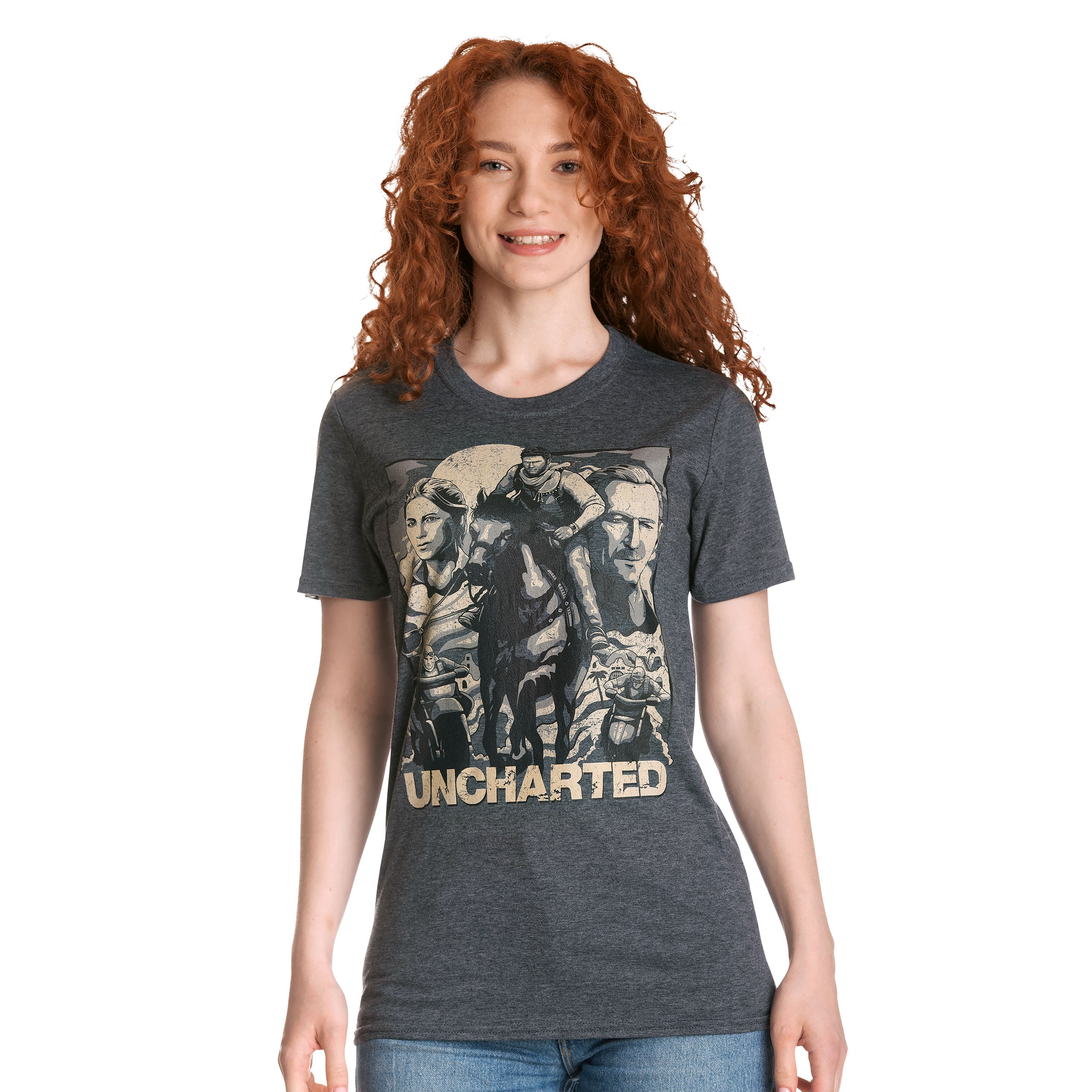 Produktbild Uncharted - Cover Page T-Shirt grau