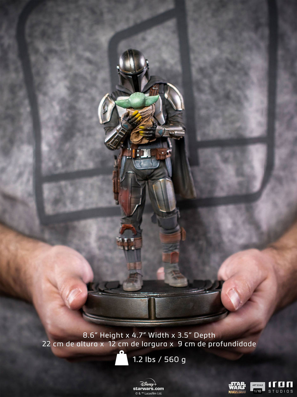 Produktbild Mando mit Grogu BDS Art Scale Deluxe Statue - Star Wars The Mandalorian