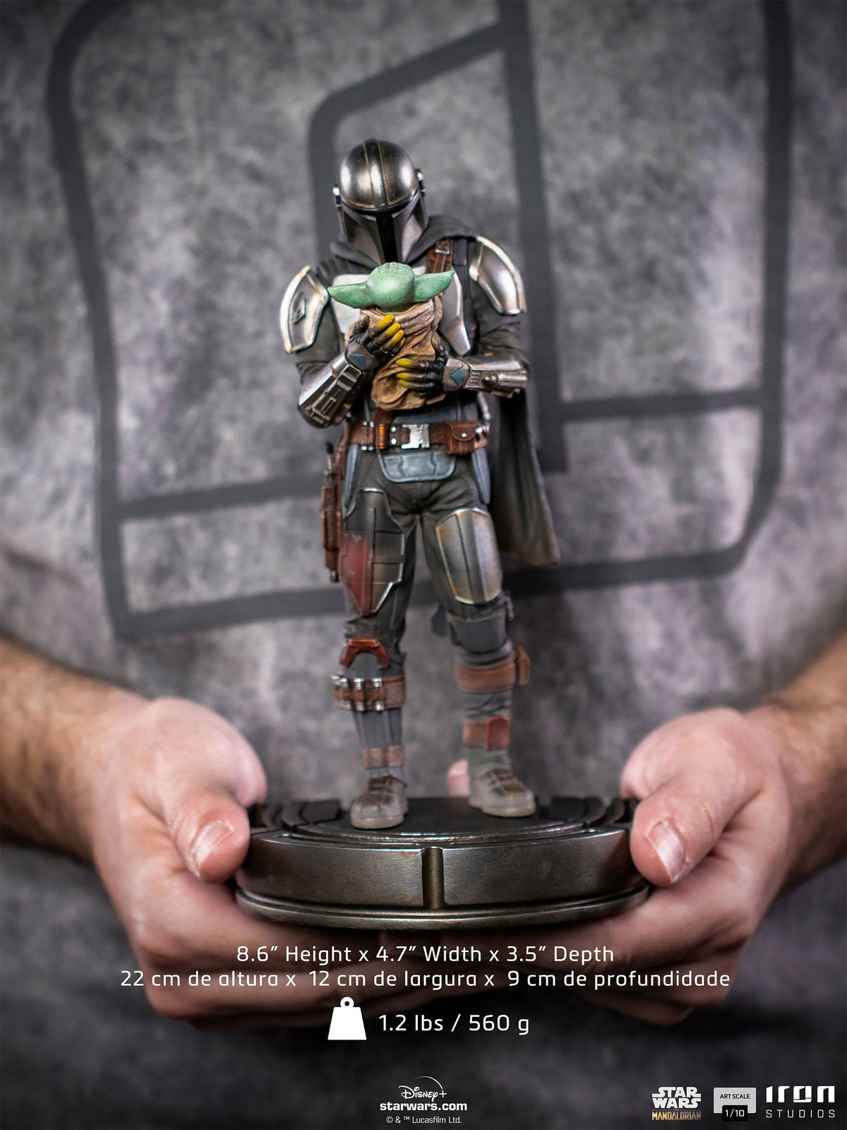 Produktbild Mando mit Grogu BDS Art Scale Deluxe Statue - Star Wars The Mandalorian