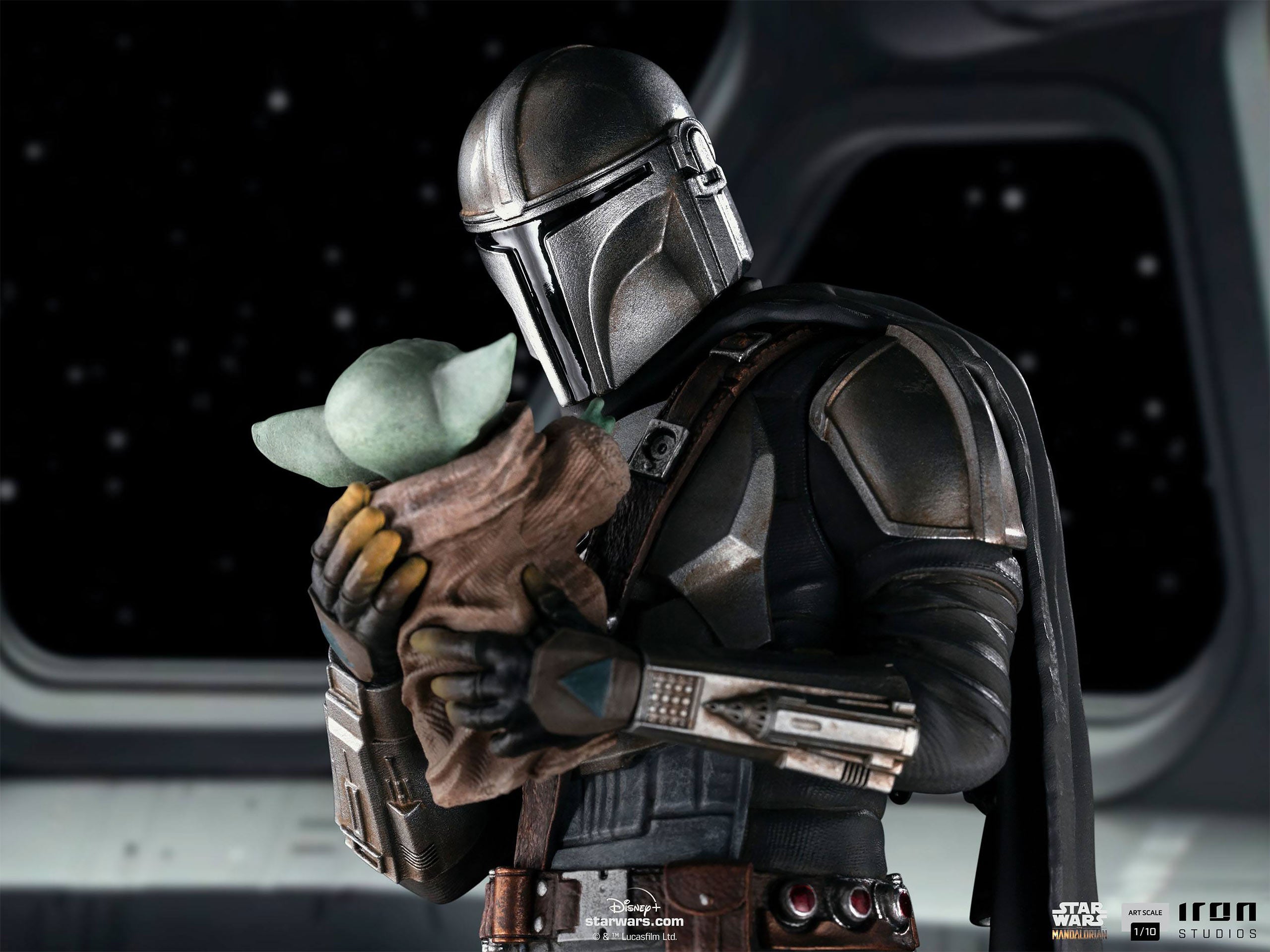 Produktbild Mando mit Grogu BDS Art Scale Deluxe Statue - Star Wars The Mandalorian