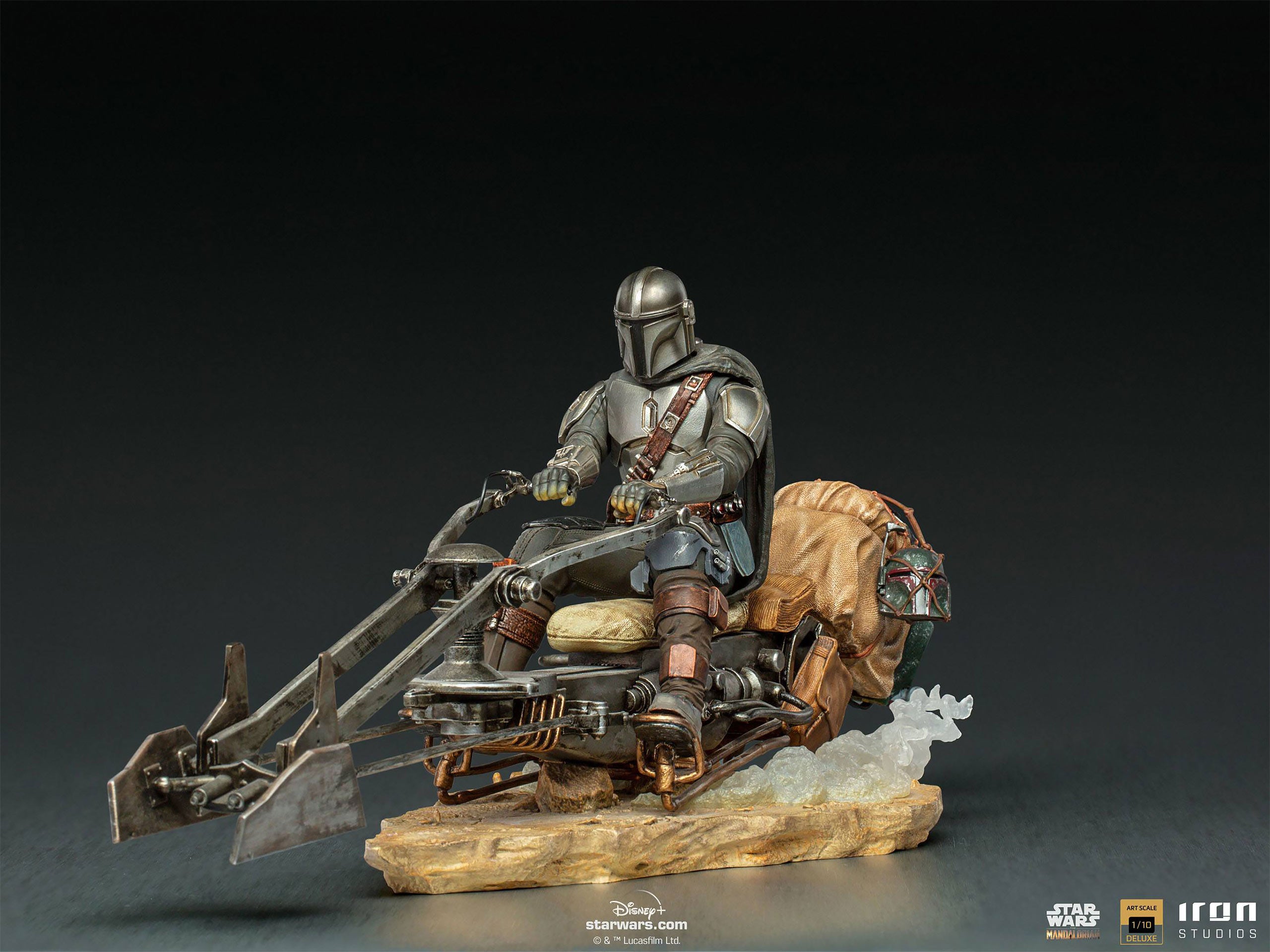 Produktbild Mando mit Speeder BDS Art Scale Deluxe Statue - Star Wars The Mandalorian